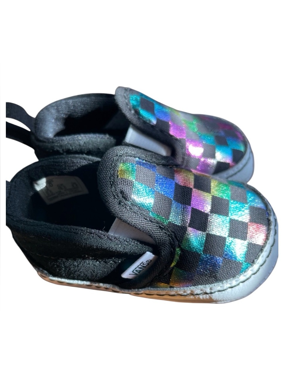 Vans Slip On Crib Shoe-Metallic Rainbow 0-3 months